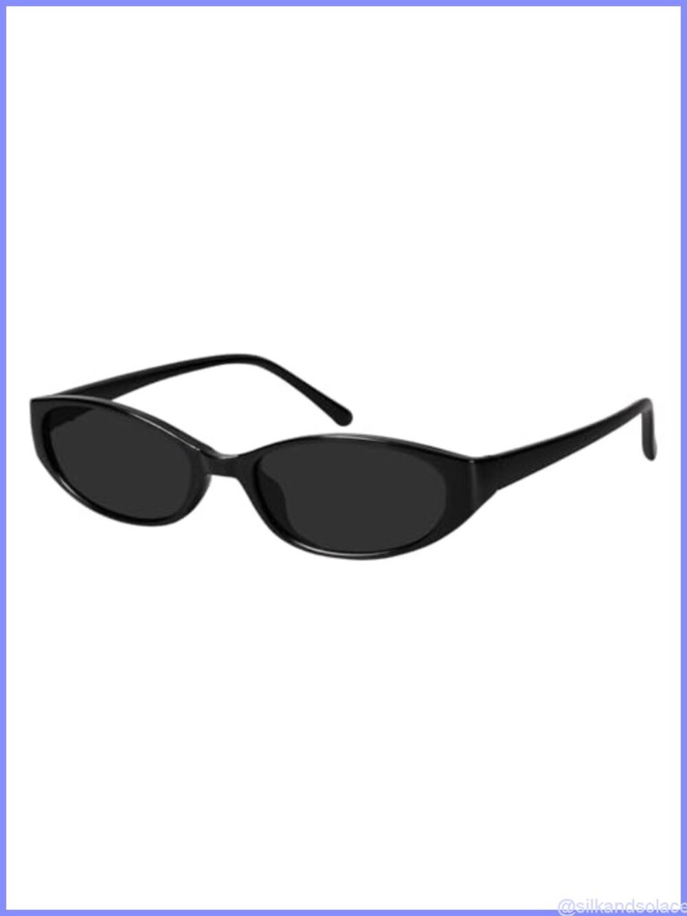 Oval Cat Eye Sunglasses Retro Y2K Narrow Full-Frame UV400 Women's
